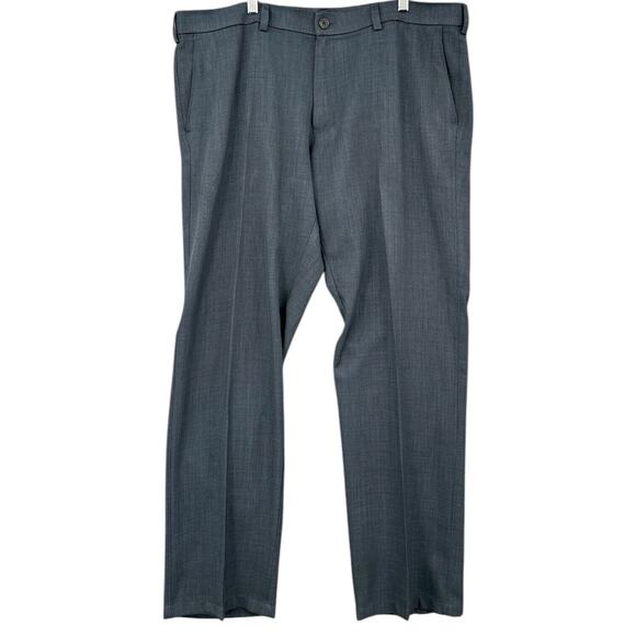 Haggar H26 Grey Flat Front With Belt Loops Dress Pants‎ Trousers Mens 40 X 30 - Picture 1 of 8
